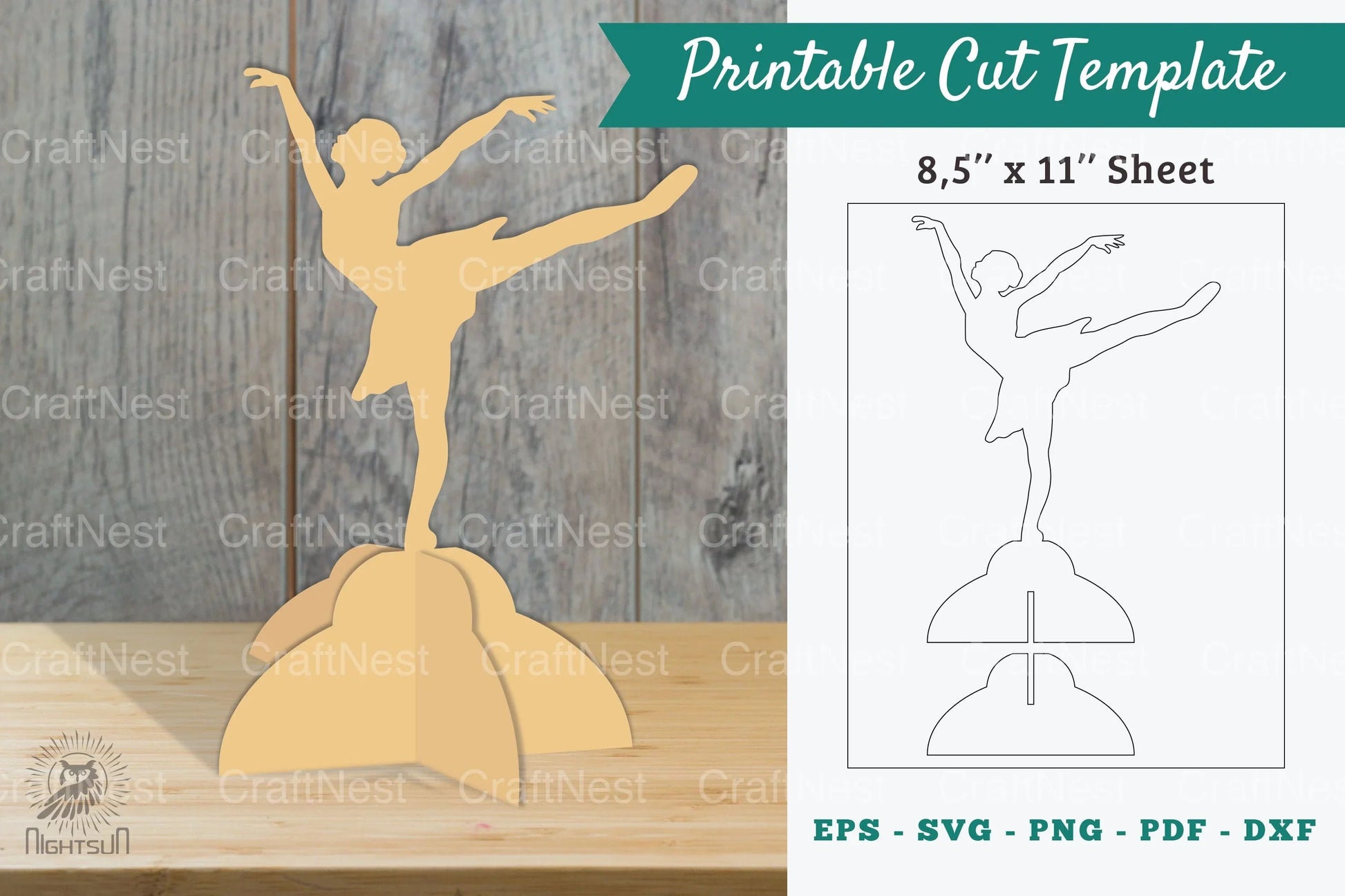 Ballet Dance Printable Cut Template Clipart Bundle - CraftNest - Digital Crafting and Art