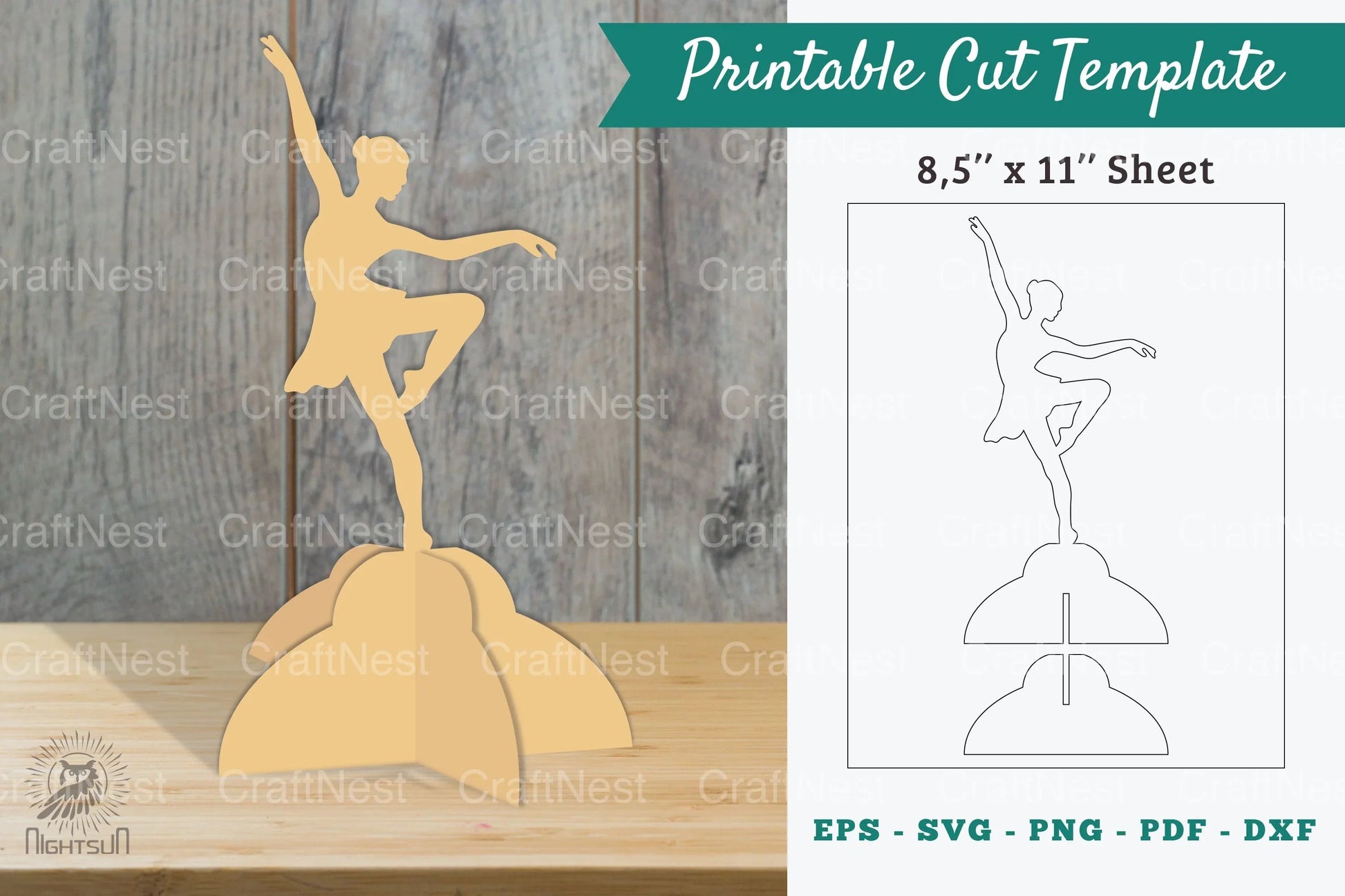Ballet Dance Printable Cut Template Clipart Bundle - CraftNest - Digital Crafting and Art