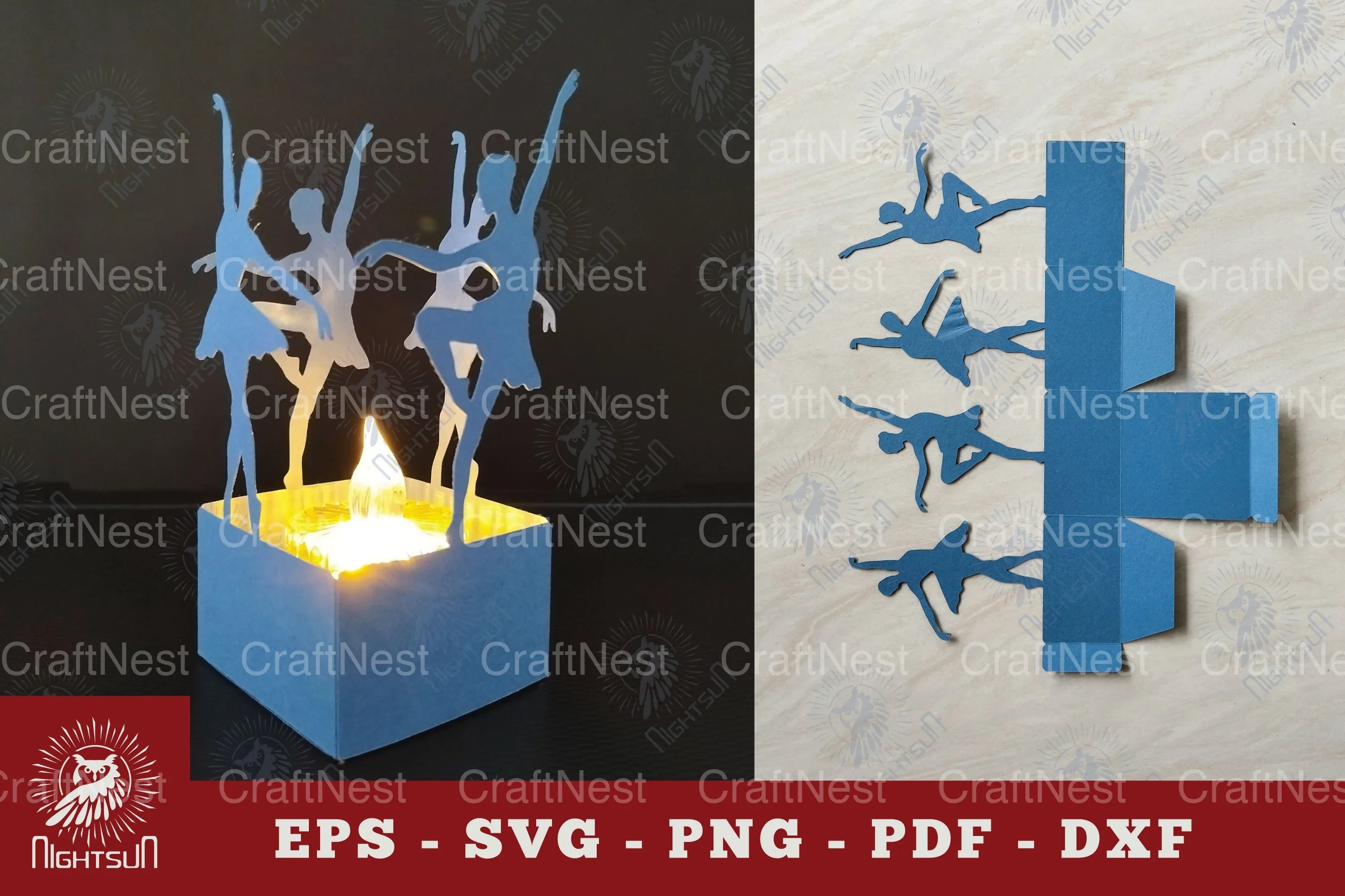 Ballet Dancer Papercut Lantern Clipart Bundle - CraftNest - Digital Crafting and Art