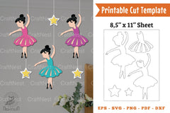 Ballet Dancer Papercut SVG Bundle - CraftNest - Digital Crafting and Art