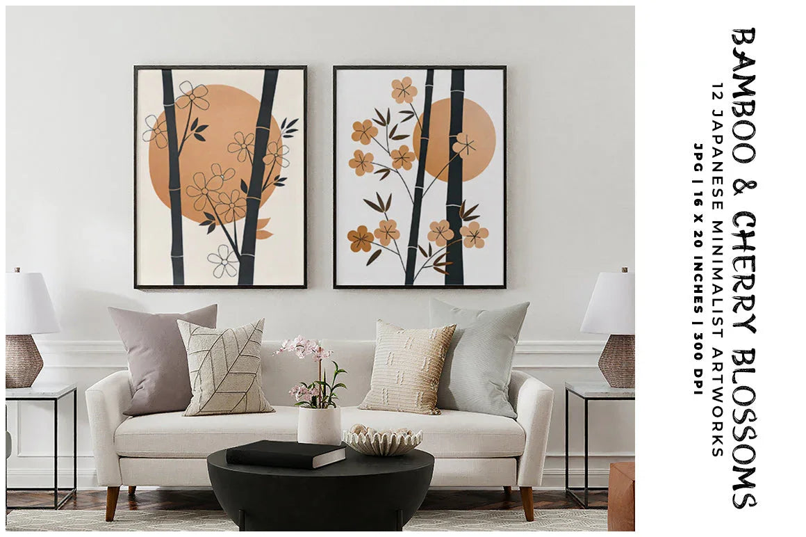 Bamboo Cherry Blossoms - Asian - CraftNest - Digital Crafting and Art