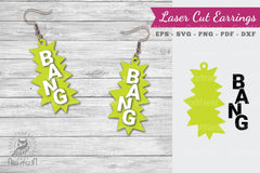 Bang Laser Cut Earrings SVG Bundle - CraftNest - Digital Crafting and Art