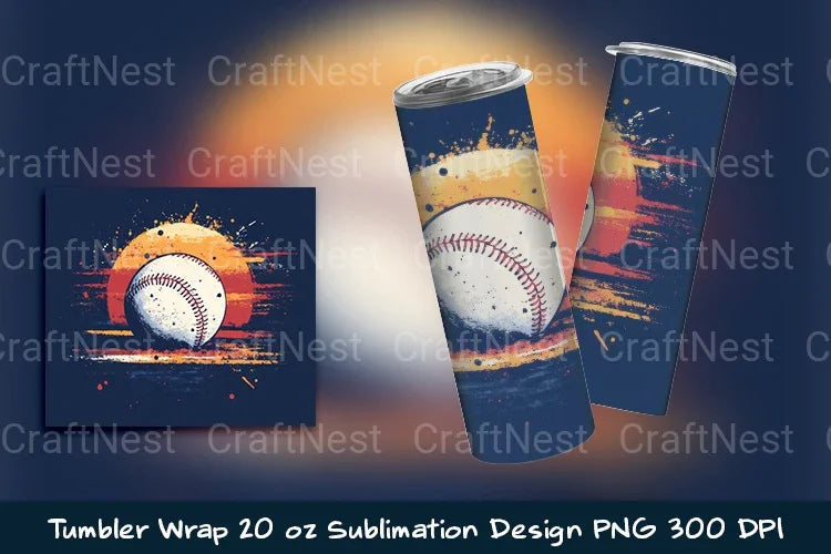 Baseball Tumbler Wrap Clipart Bundle - CraftNest - Digital Crafting and Art