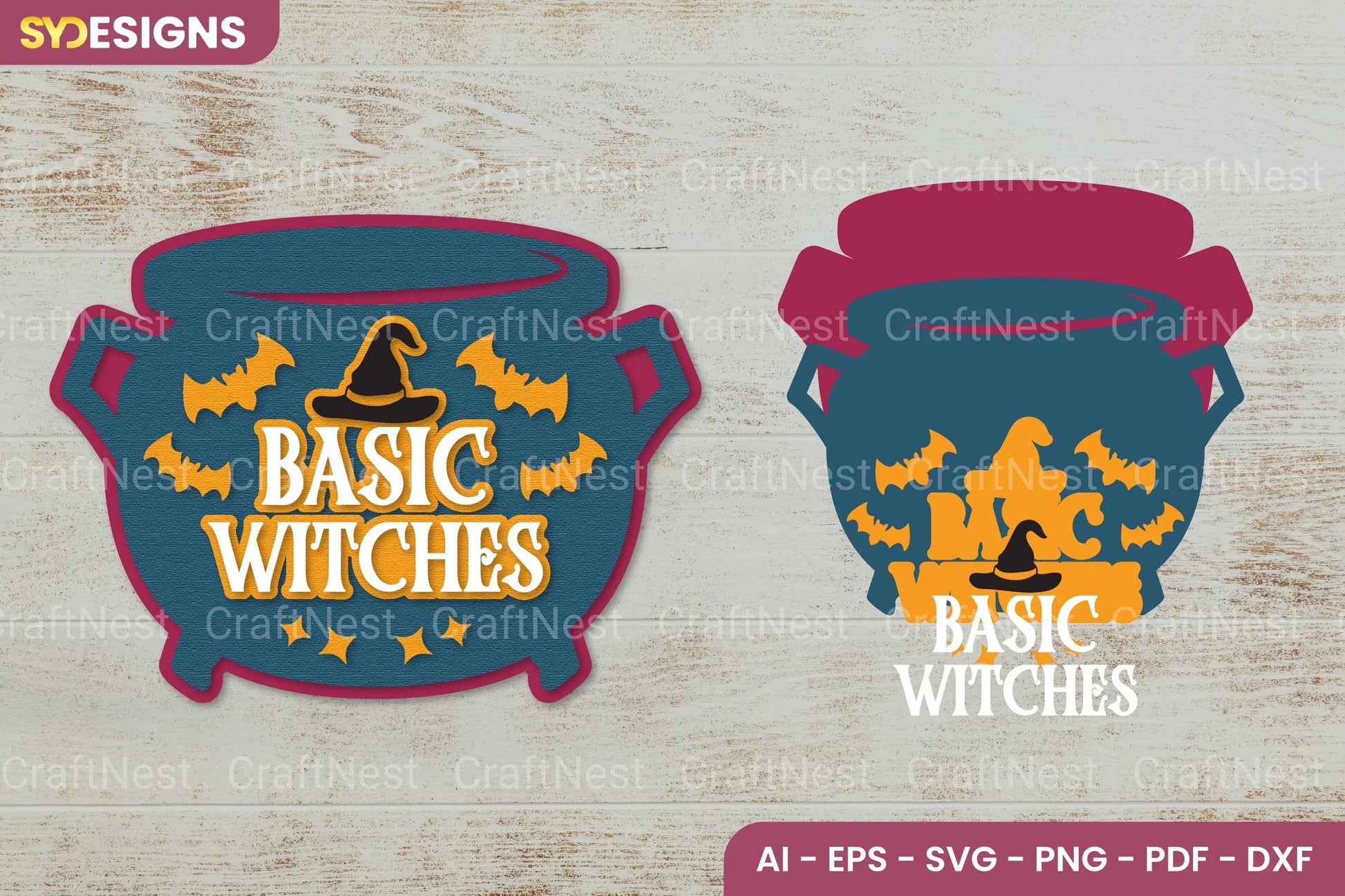 Basic Witches Lasercut SVG Bundle - CraftNest - Digital Crafting and Art