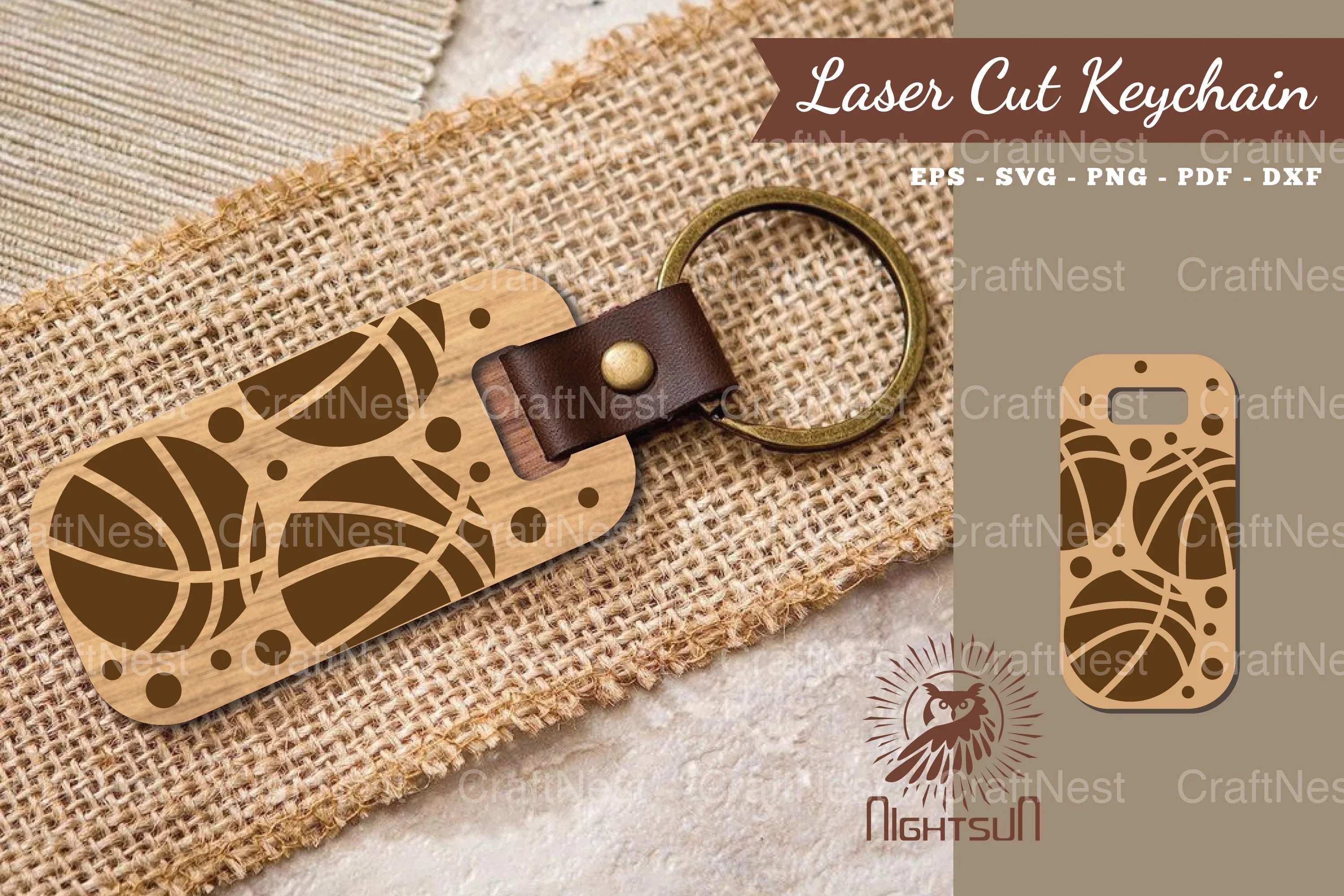 Basketball Laser Cut Keychain Design Bundle - CraftNest - Digital Crafting and Art