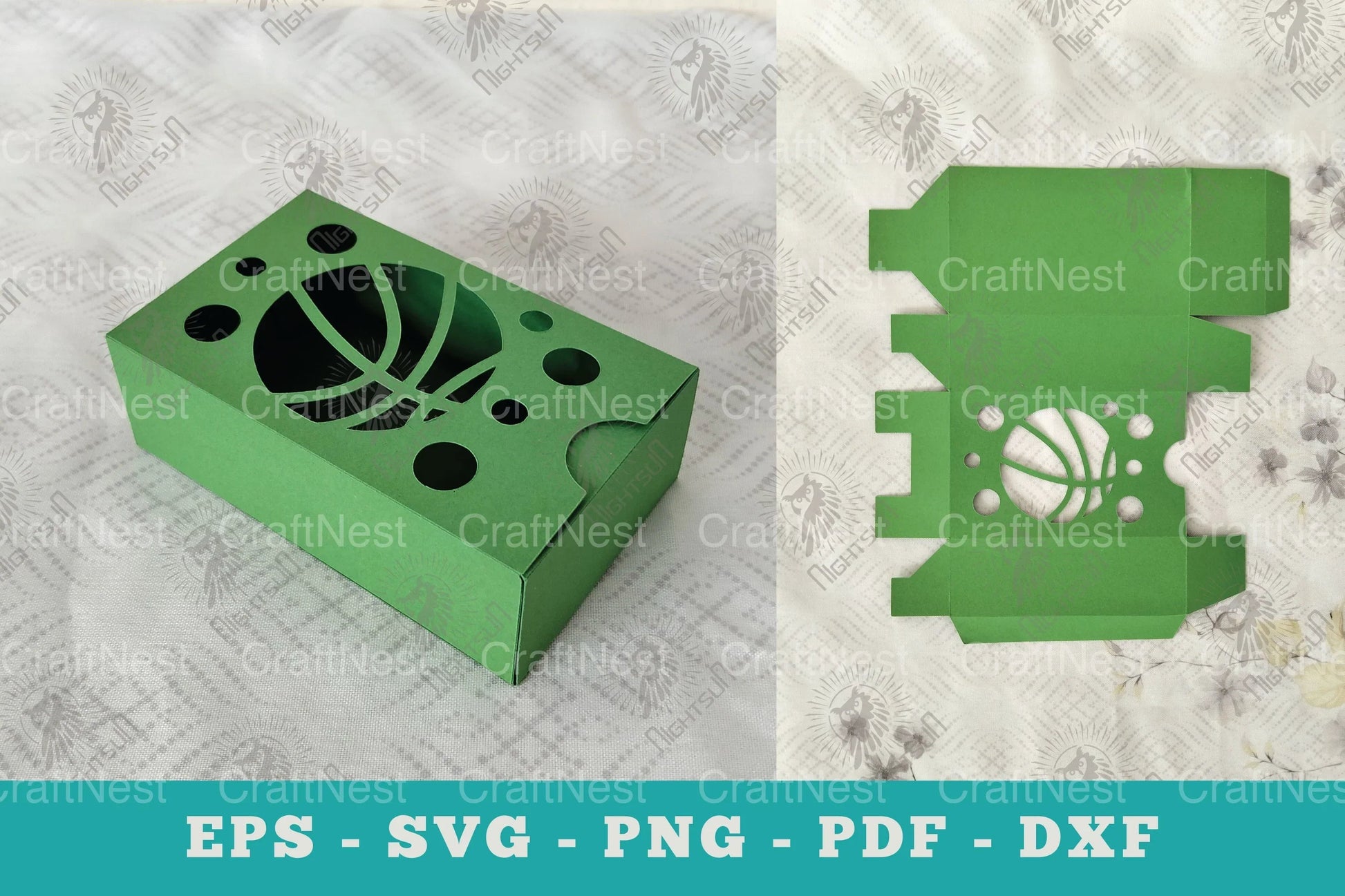 Basketball Gift Box Papercut Craft Clipart Bundle - CraftNest - Digital Crafting and Art