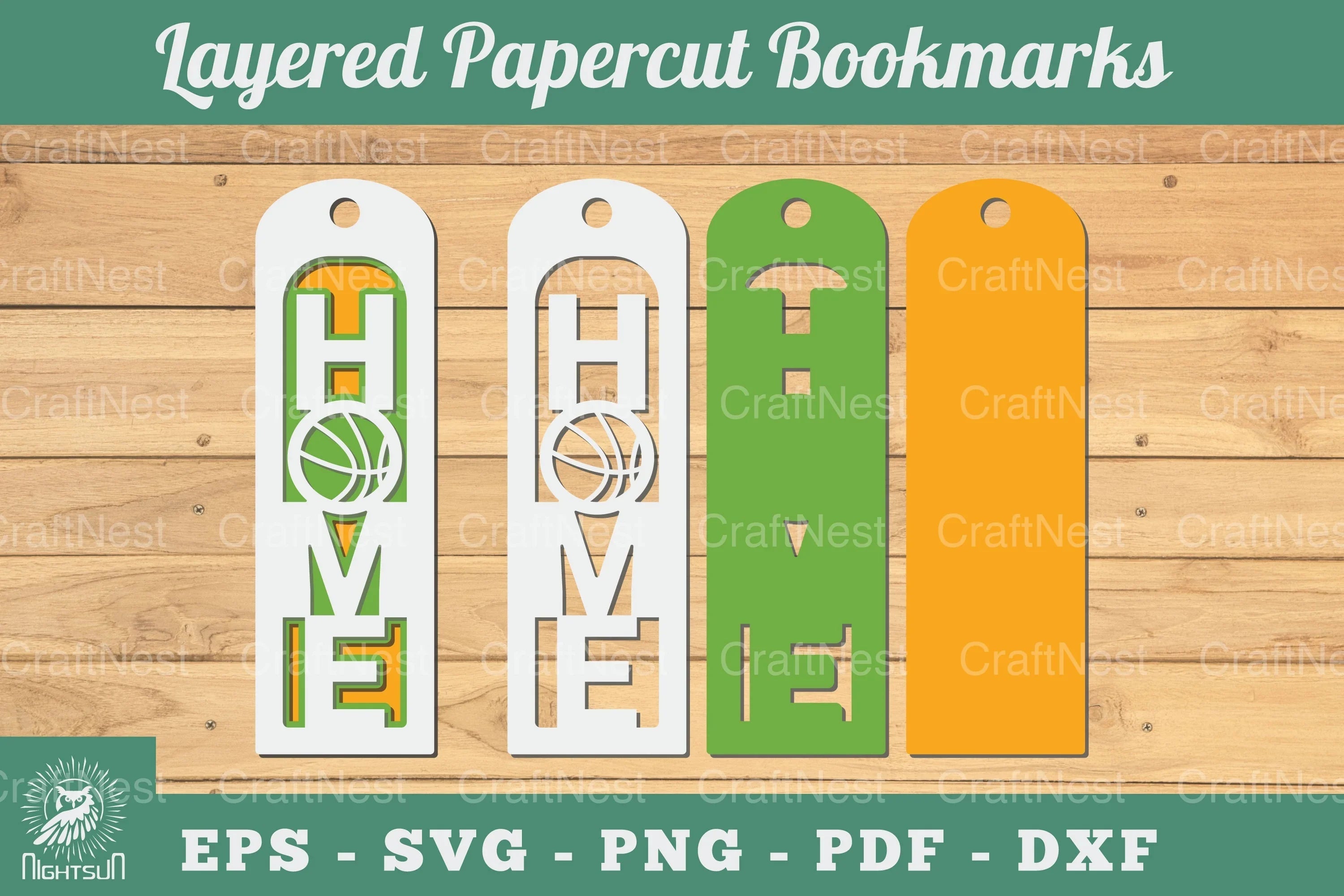 Basketball Home 3D Papercut Bookmarks Clipart Bundle - CraftNest - Digital Crafting and Art
