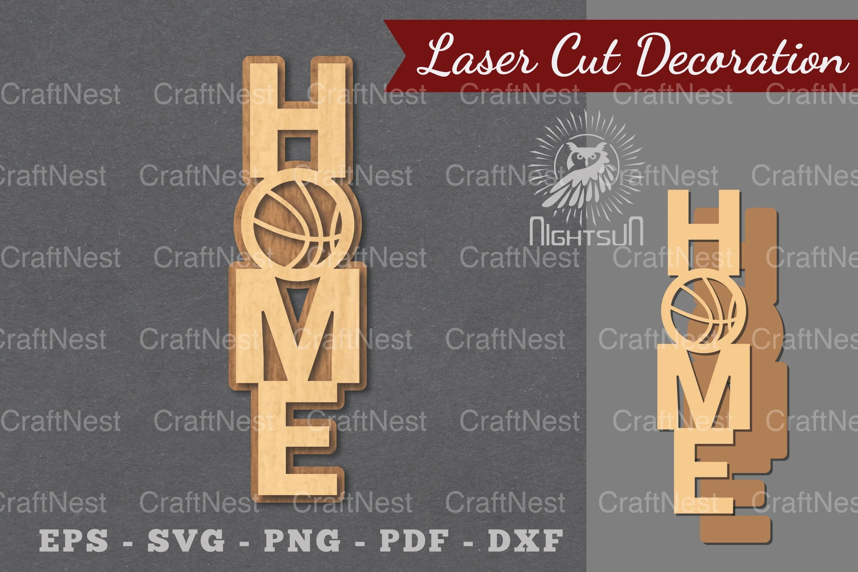 Basketball Home Laser Cut Decoration Clipart Bundle - CraftNest - Digital Crafting and Art