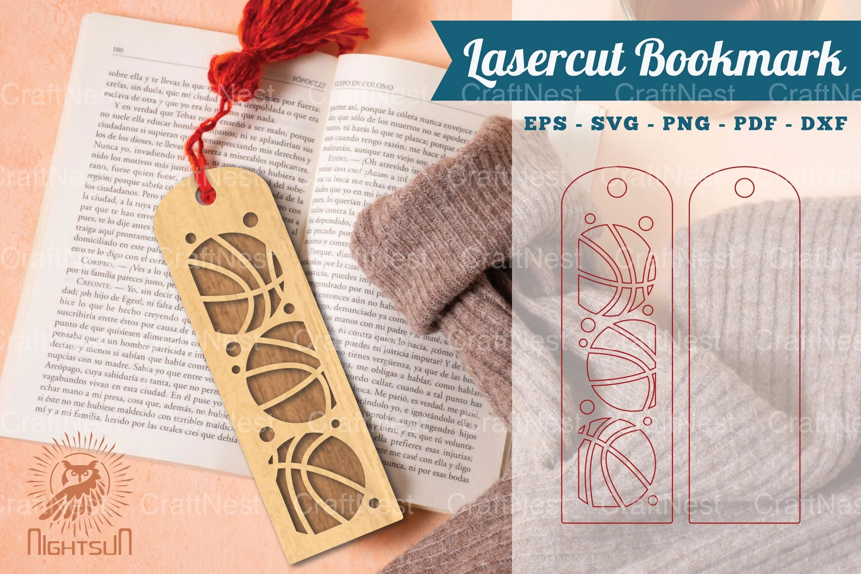 Basketball Laser Cut Bookmarks Bundle - CraftNest - Digital Crafting and Art