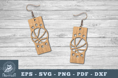 Basketball Laser Cut Earrings SVG Bundle - CraftNest - Digital Crafting and Art