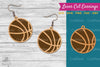 Basketball Laser Cut Earrings SVG Bundle
