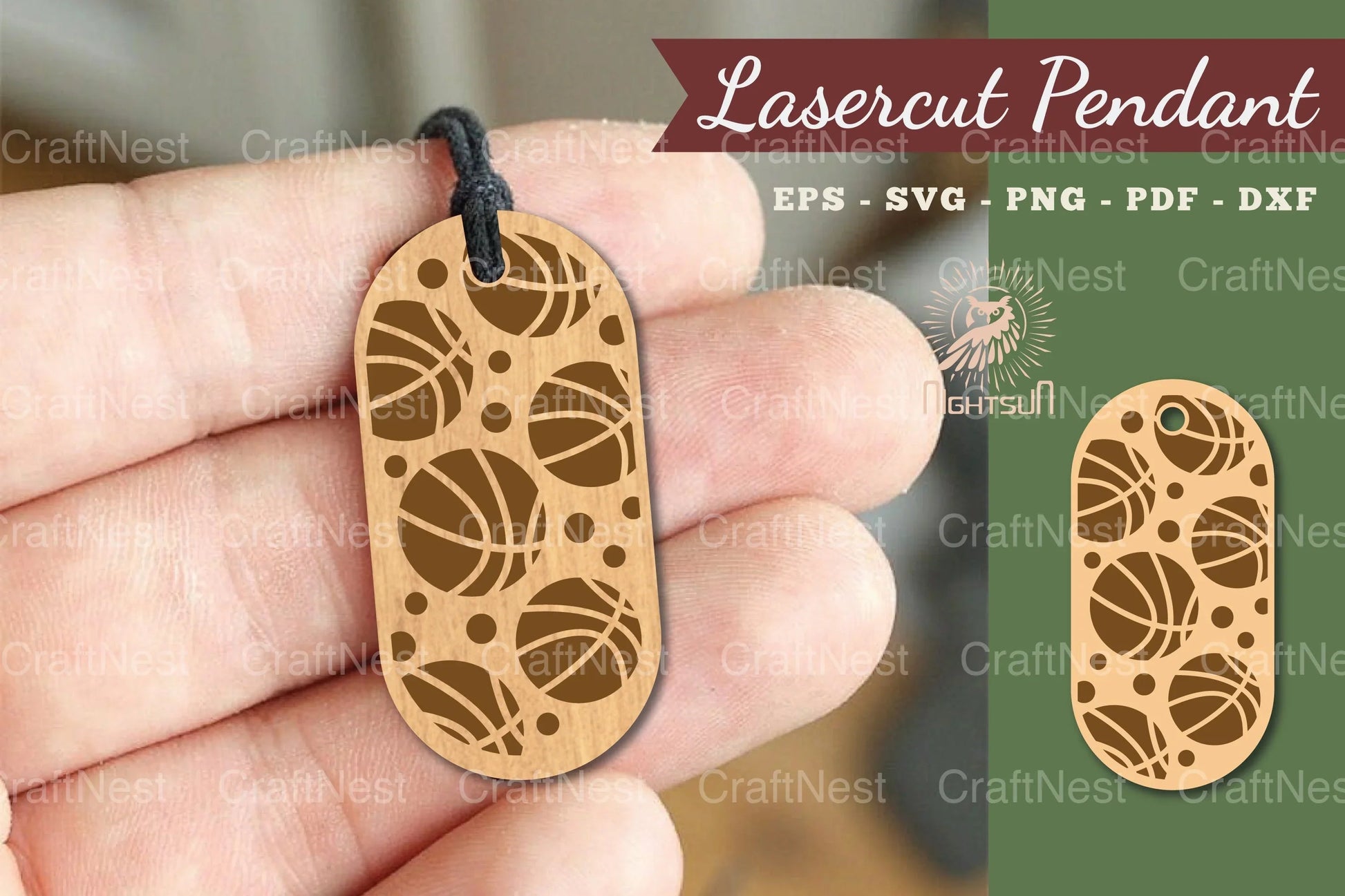 Basketball Lasercut Pendant Design Bundle - CraftNest - Digital Crafting and Art