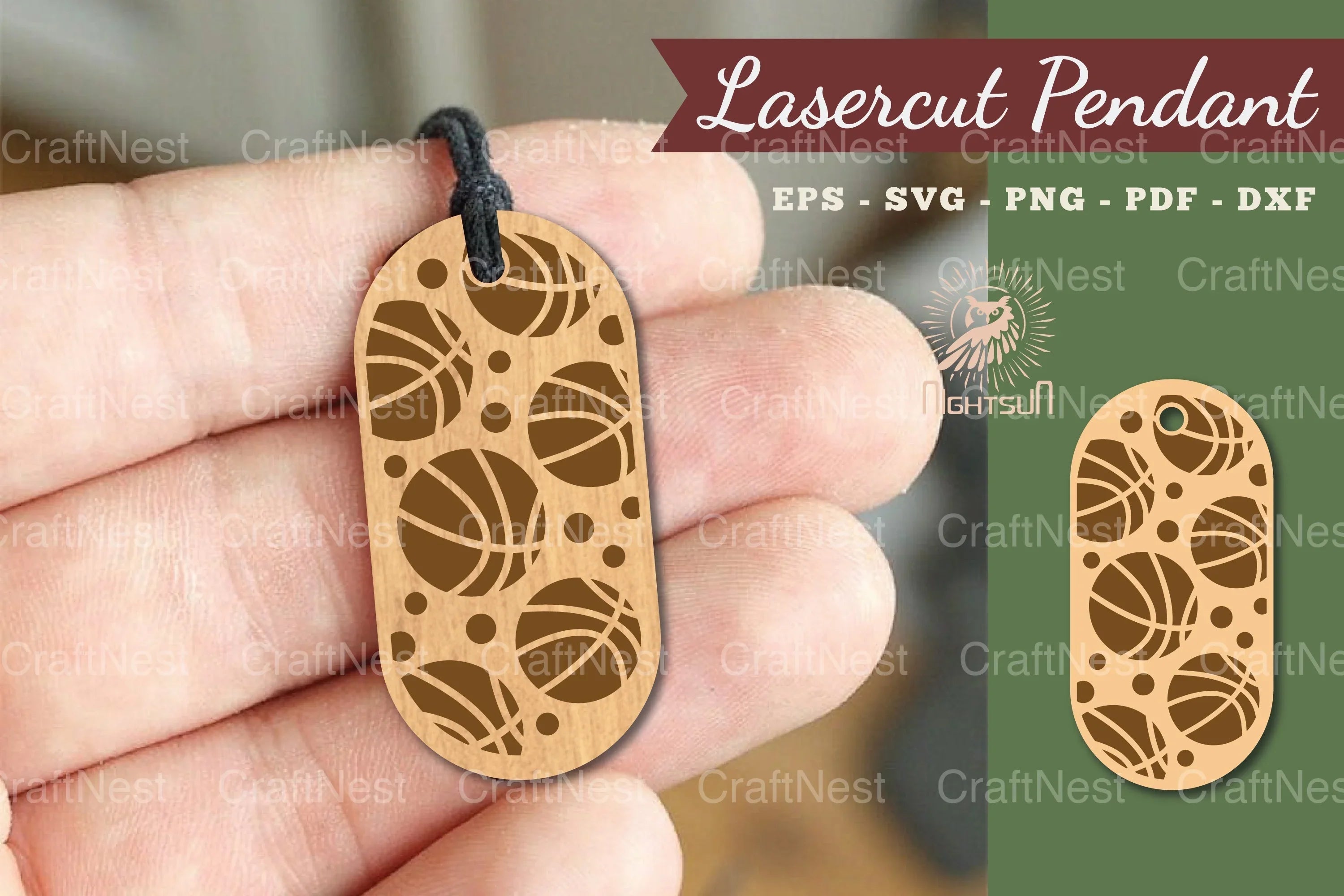 Basketball Lasercut Pendant Design Bundle - CraftNest - Digital Crafting and Art