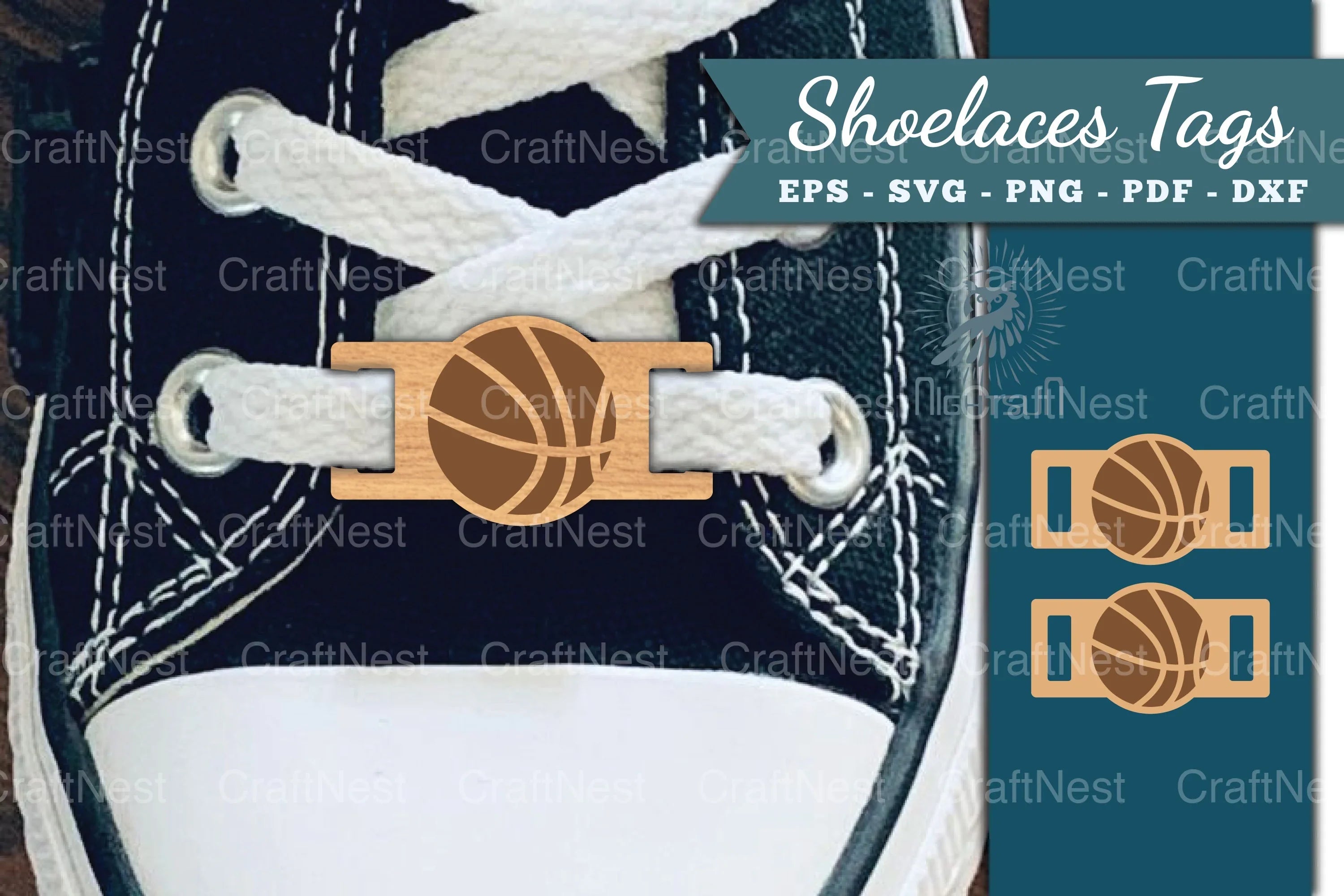 Basketball Shoelaces Tags Laser Cut SVG Bundle - CraftNest - Digital Crafting and Art