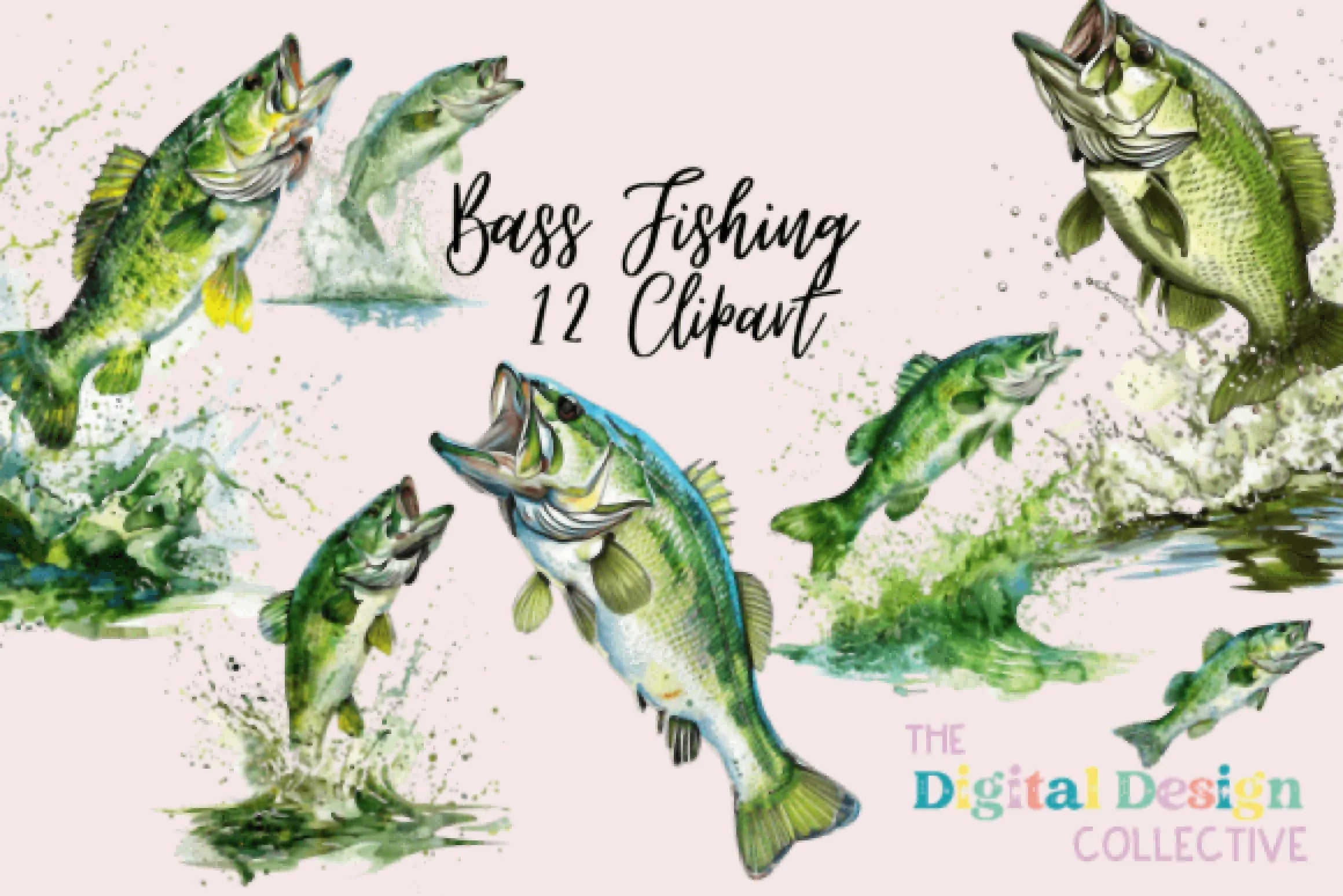 Ultimate Bass Fishing Design Clipart Bundle - CraftNest - Digital Crafting and Art