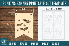 Bat Bunting Banner Printable - Clipart Bundle - CraftNest - Digital Crafting and Art