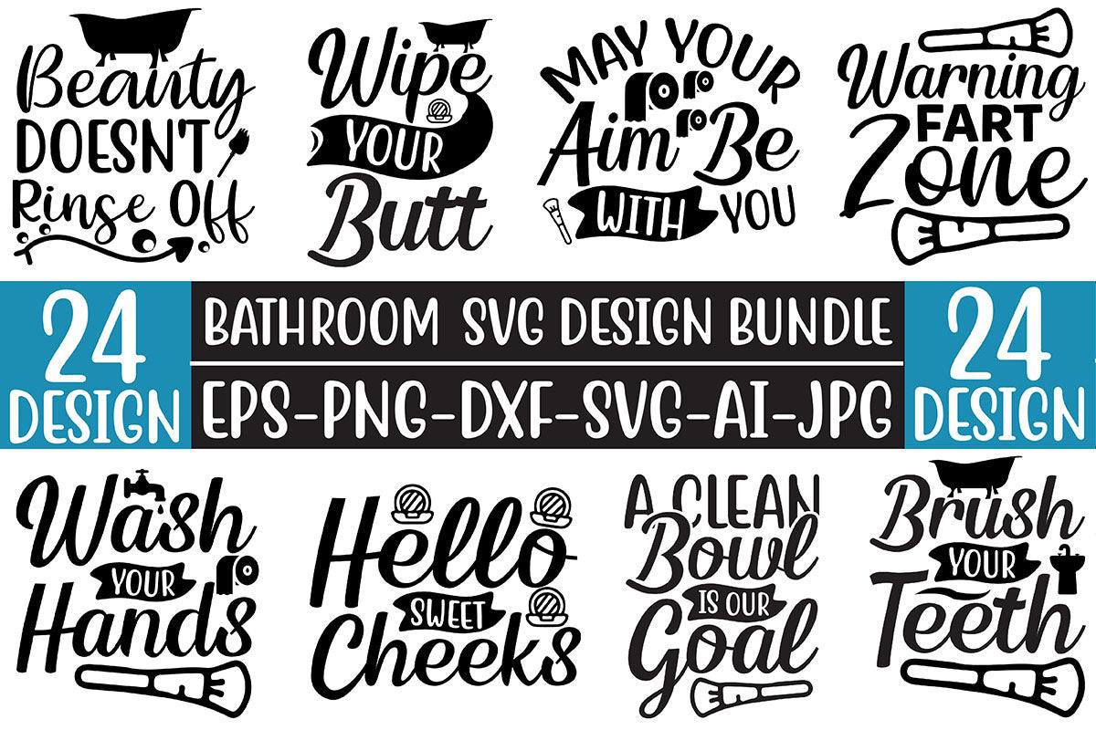 Bathroom SVG Bundle 3
