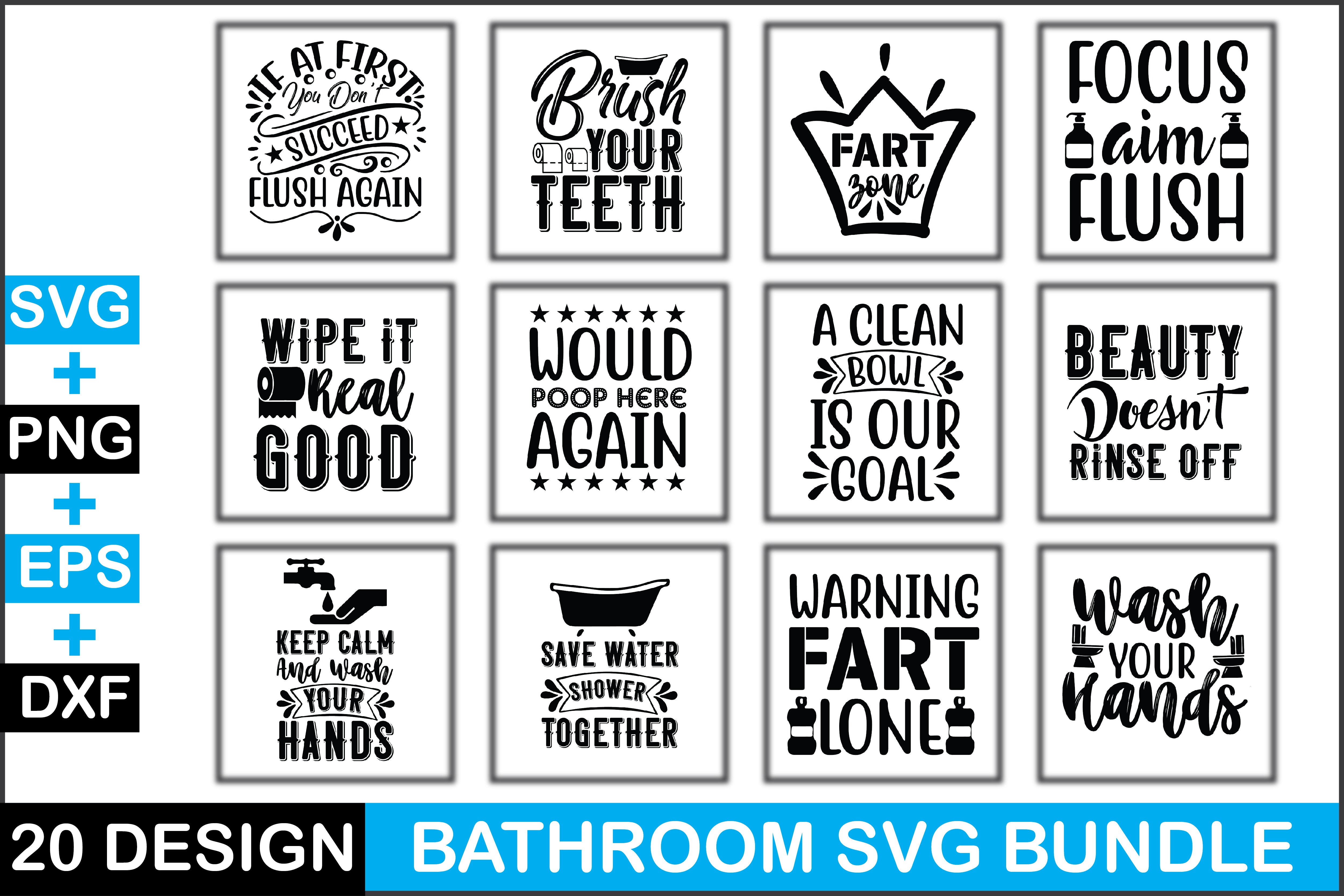 Bathroom SVG Bundle 4