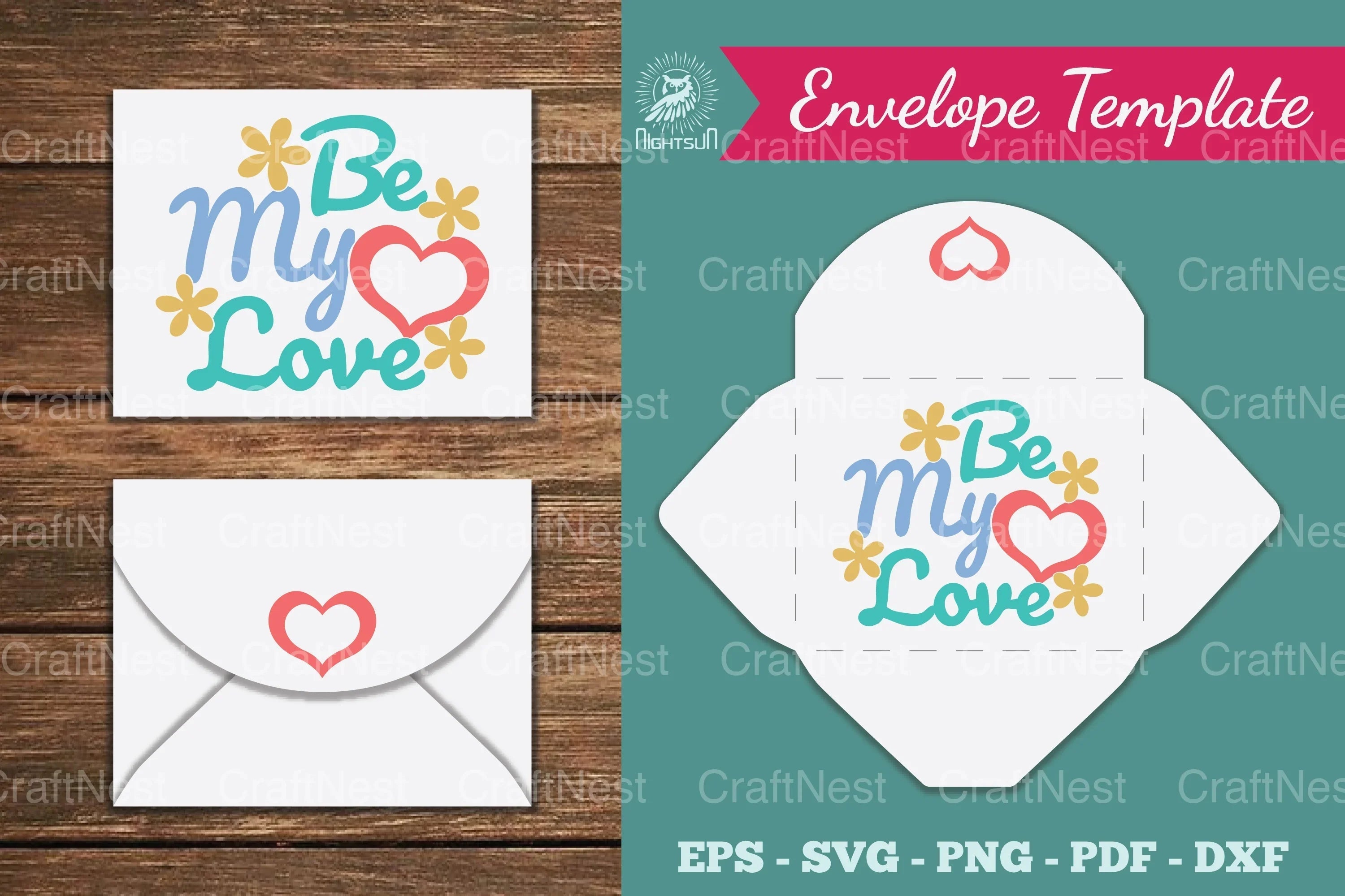 Be My Love Envelope Template Clipart Bundle - CraftNest - Digital Crafting and Art