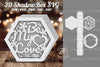 Be My Love Hexagon Shadow Box Clipart Bundle
