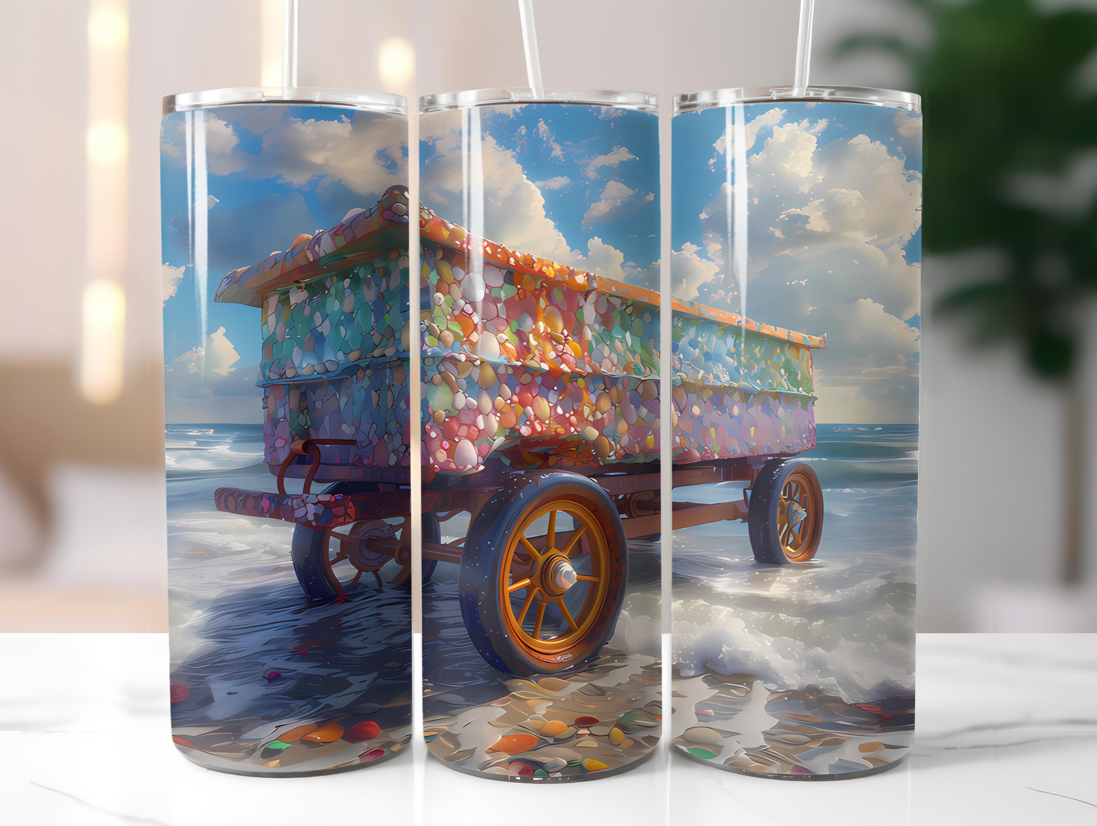 Beachcombing 7 Tumbler Wrap - CraftNest - Digital Crafting and Art