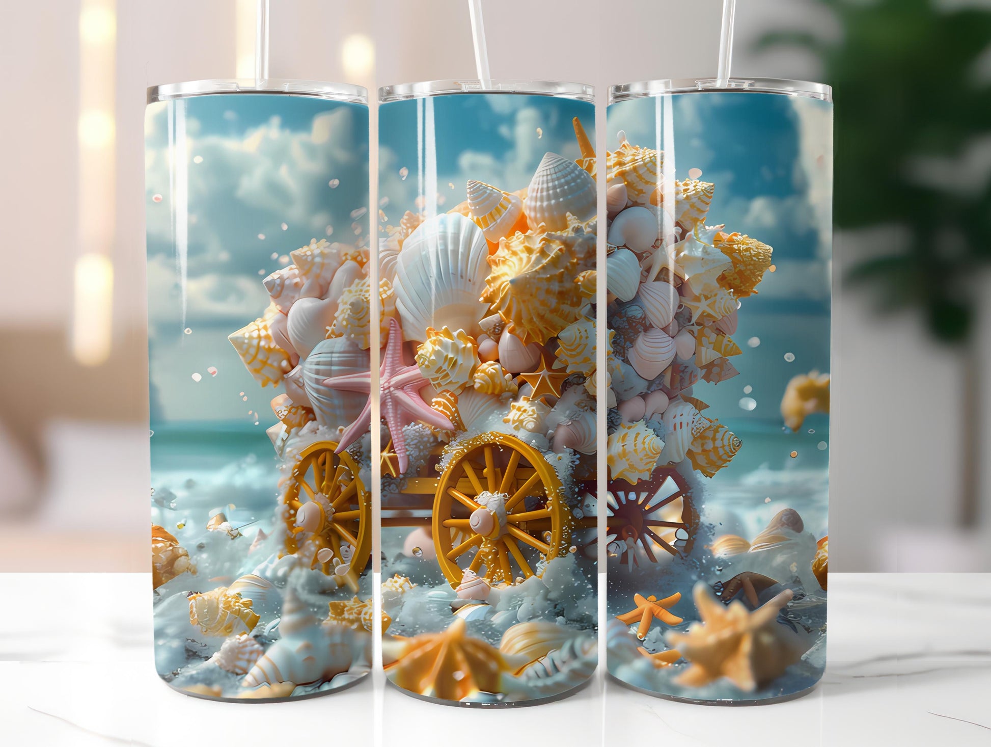 Beachcombing 3 Tumbler Wrap - CraftNest - Digital Crafting and Art