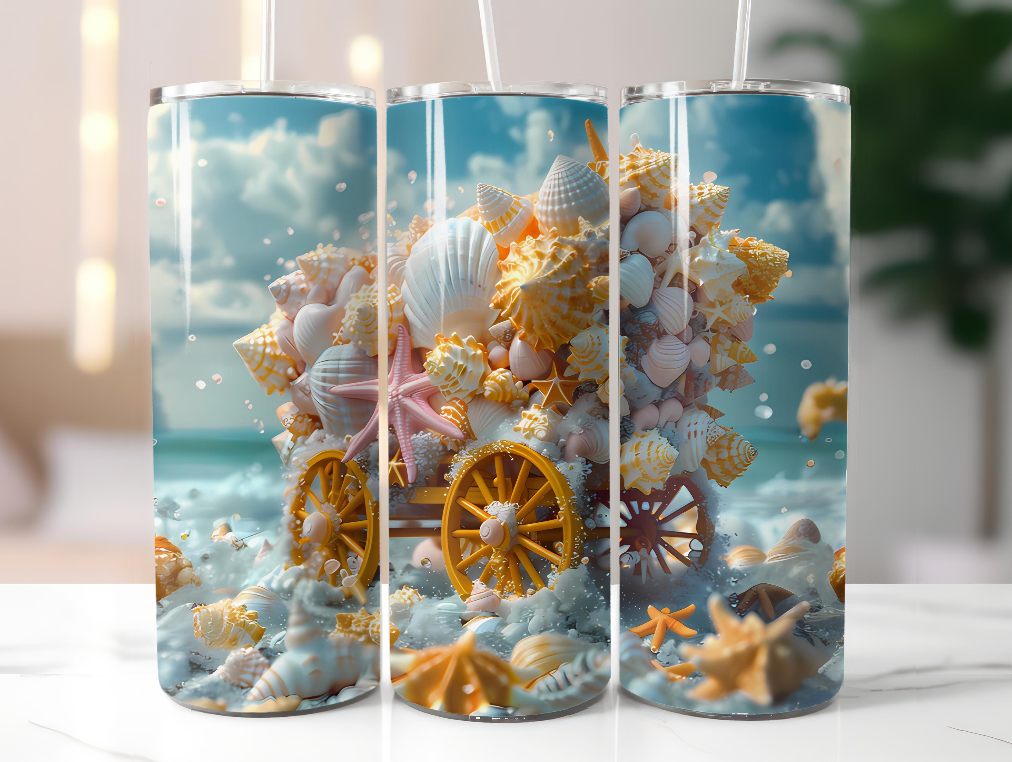 Beachcombing 3 Tumbler Wrap - CraftNest - Digital Crafting and Art
