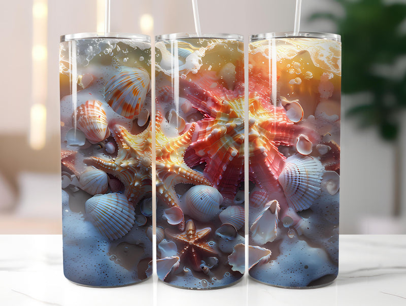 Beachcombing 1 Tumbler Wrap - CraftNest - Digital Crafting and Art