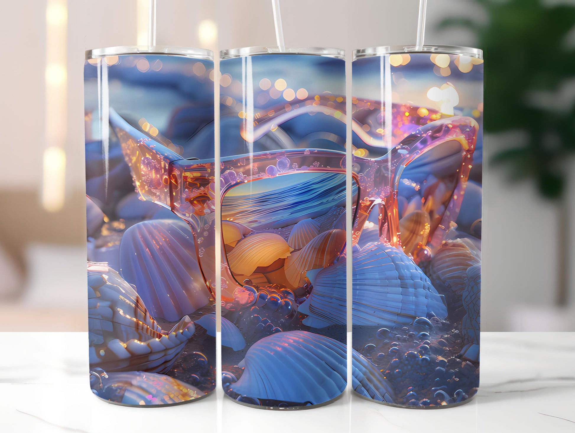 Beachcombing 4 Tumbler Wrap - CraftNest - Digital Crafting and Art