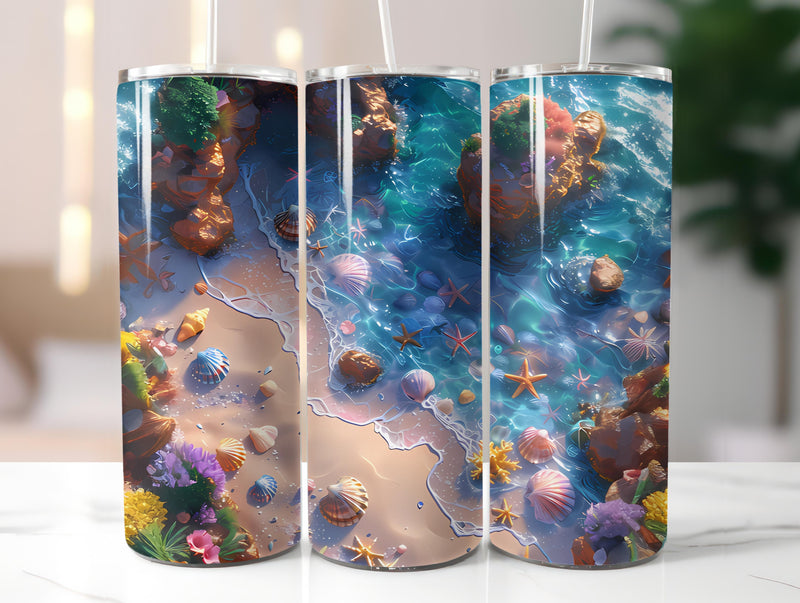 Beachcombing 7 Tumbler Wrap - CraftNest - Digital Crafting and Art