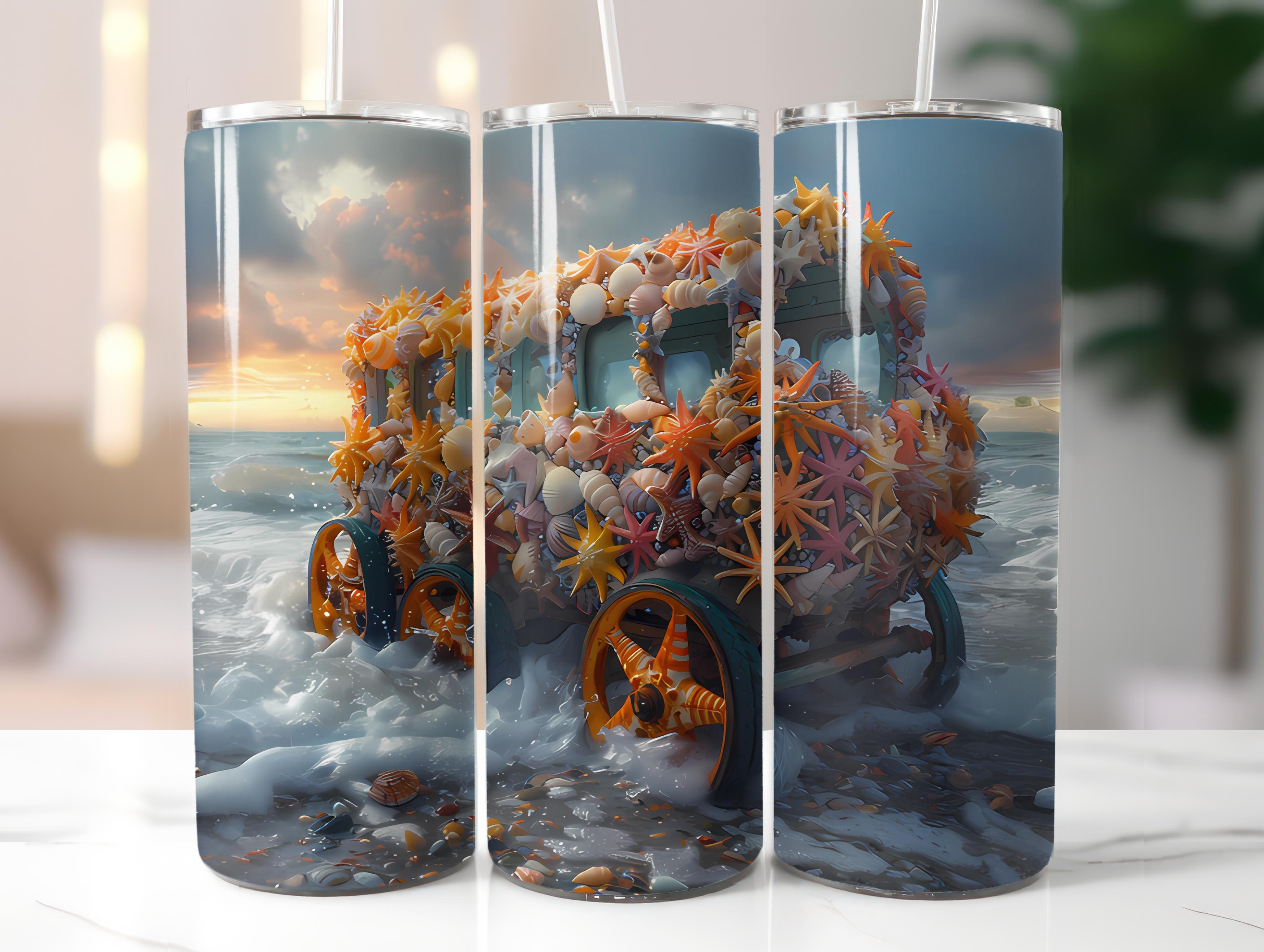 Beachcombing 7 Tumbler Wrap - CraftNest - Digital Crafting and Art