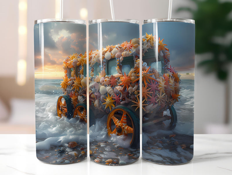 Beachcombing 7 Tumbler Wrap - CraftNest - Digital Crafting and Art
