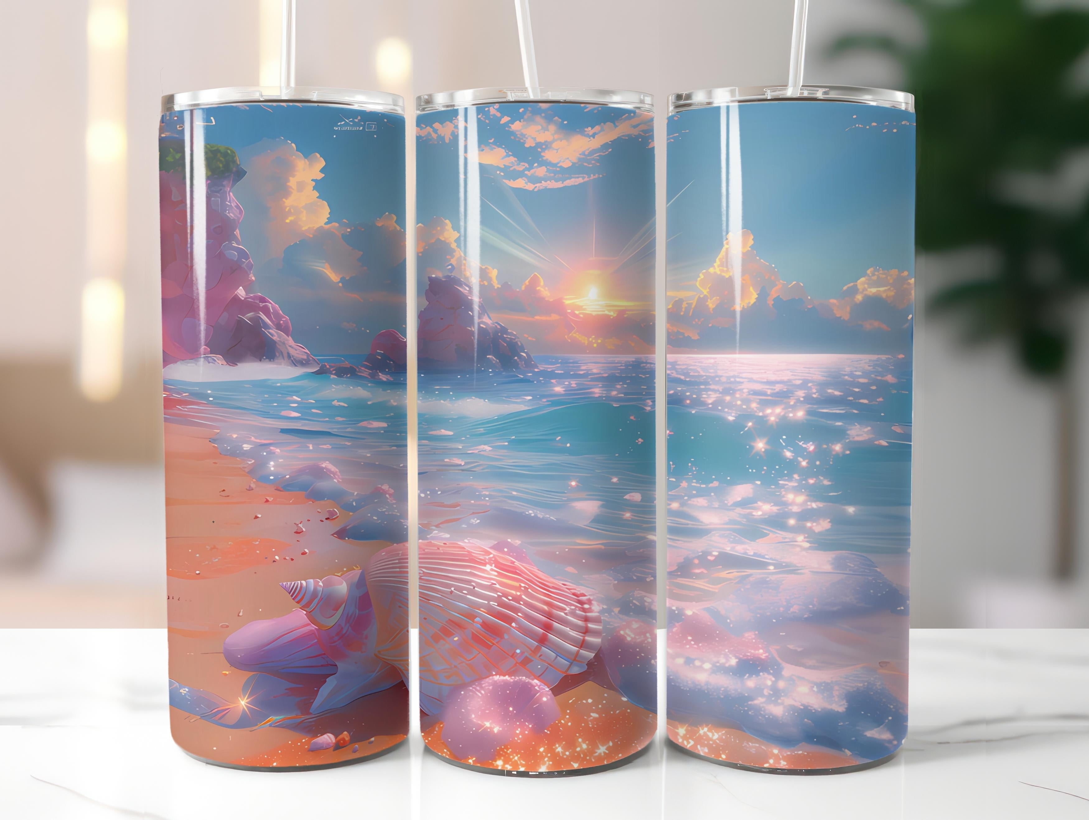 Beachcombing 3 Tumbler Wrap - CraftNest - Digital Crafting and Art