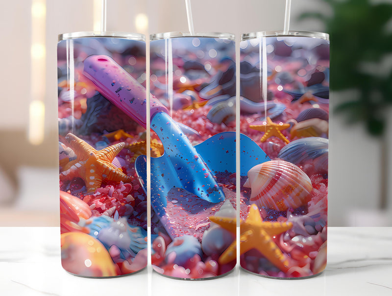 Beachcombing 4 Tumbler Wrap - CraftNest - Digital Crafting and Art