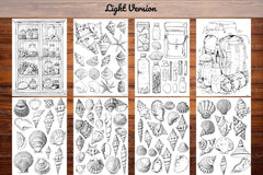 Beachcombing Coloring Books - CraftNest - Digital Crafting and Art