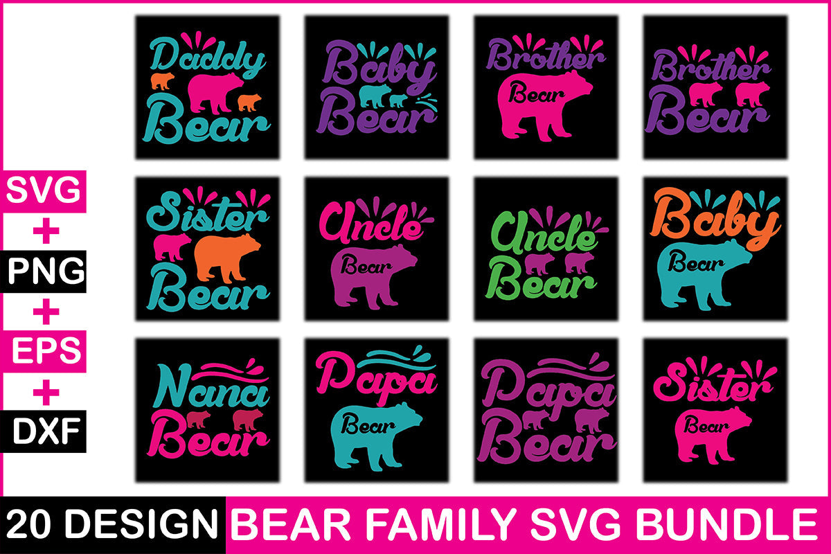 Bear Family SVG Bundle
