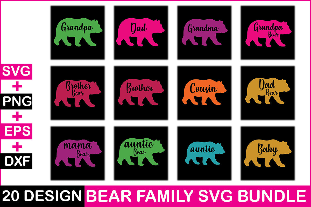 Bear Family SVG Bundle 1