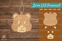 Bear Laser Cut Ornament Clipart Bundle - CraftNest - Digital Crafting and Art