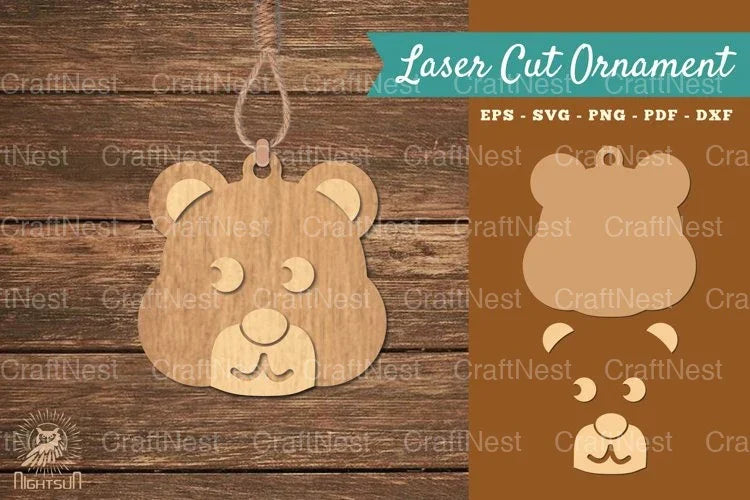 Bear Laser Cut Ornament Clipart Bundle - CraftNest - Digital Crafting and Art