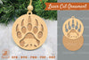 Bear Paw Laser Cut Ornament Clipart Bundle