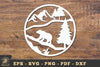 Bear in Forest Papercut Clipart Bundle