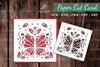 Beautiful Butterfly Papercut Card Clipart Bundle