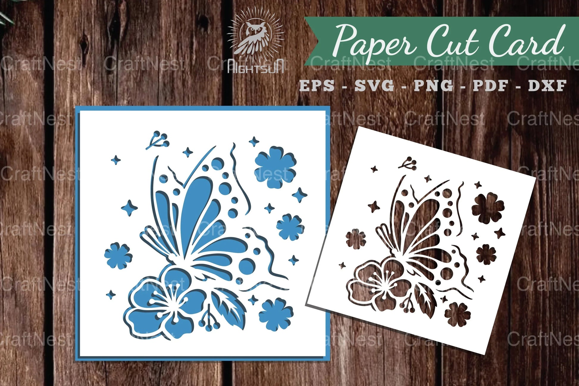 Beautiful Butterfly Papercut Card SVG Bundle - CraftNest - Digital Crafting and Art