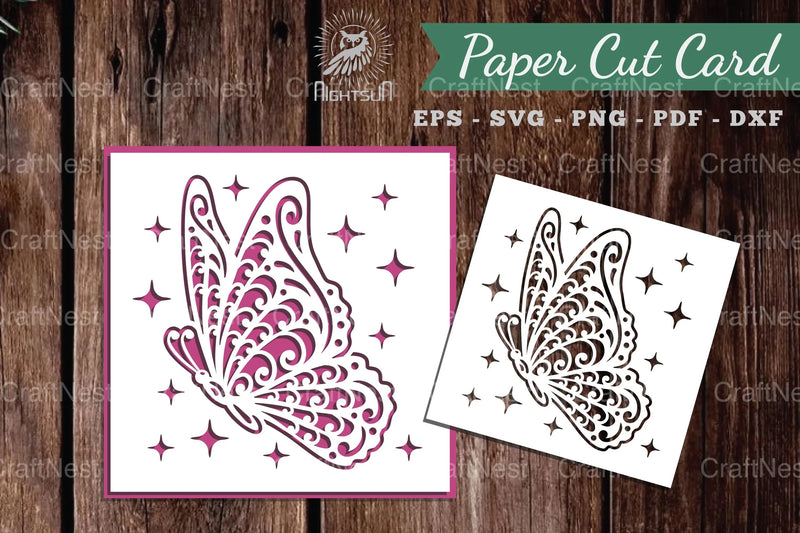 Beautiful Butterfly Papercut Card Clipart Bundle - CraftNest - Digital Crafting and Art