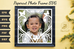 Beautiful Floral Photo Frame Papercut SVG Bundle - CraftNest - Digital Crafting and Art