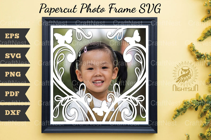 Beautiful Floral Photo Frame Papercut SVG Bundle - CraftNest - Digital Crafting and Art