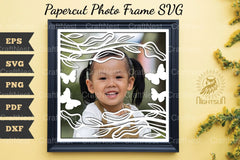 Beautiful Floral Photo Frame Papercut SVG Bundle - CraftNest - Digital Crafting and Art
