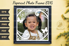 Beautiful Floral Photo Frame Papercut Clipart Bundle - CraftNest - Digital Crafting and Art