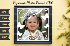 Beautiful Floral Photo Frame Papercut Clipart Bundle - CraftNest - Digital Crafting and Art