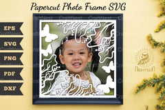 Beautiful Floral Photo Frame Papercut SVG Bundle - CraftNest - Digital Crafting and Art